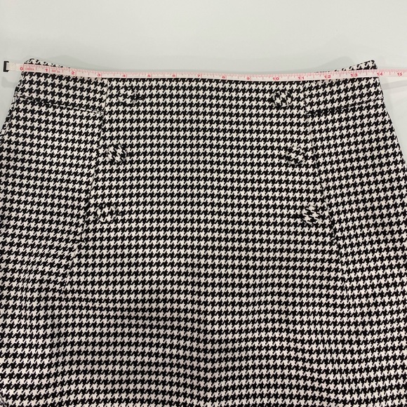 H&M Houndstooth Black & White Knee-Length Pencil Skirt Size 6 - Picture 7 of 7